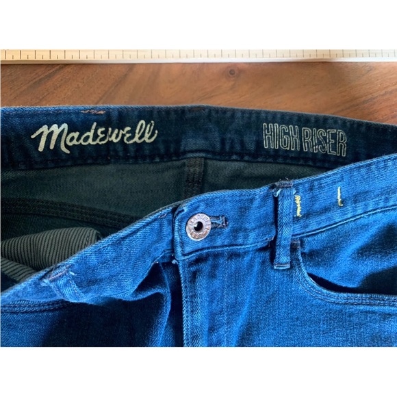Madewell High Riser Skinny Jeans Size 26x32 (27x30) Medium Wash Stretch Denim - Picture 3 of 11